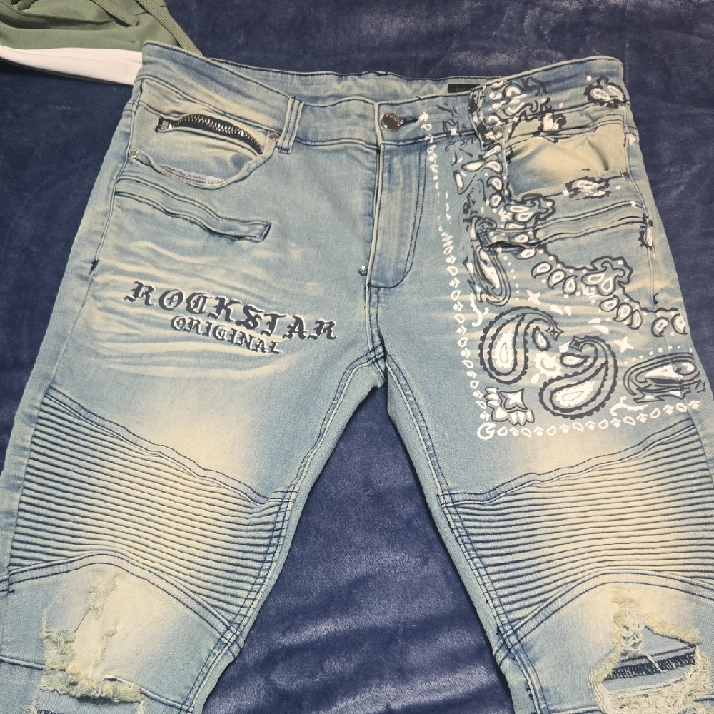 Rockstar Original Men's Skinny Jeans - Light Blue